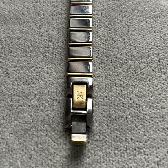 Anne Klein Diamond Ladies Tank Style Watch Silver and Gold Tone - Picture 5 of 7